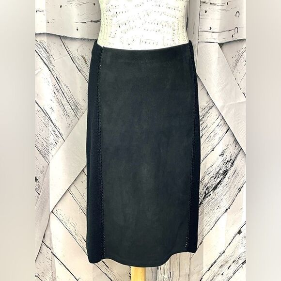 DKNY Suede & Wool Knit Pencil Skirt S - Picture 1 of 5